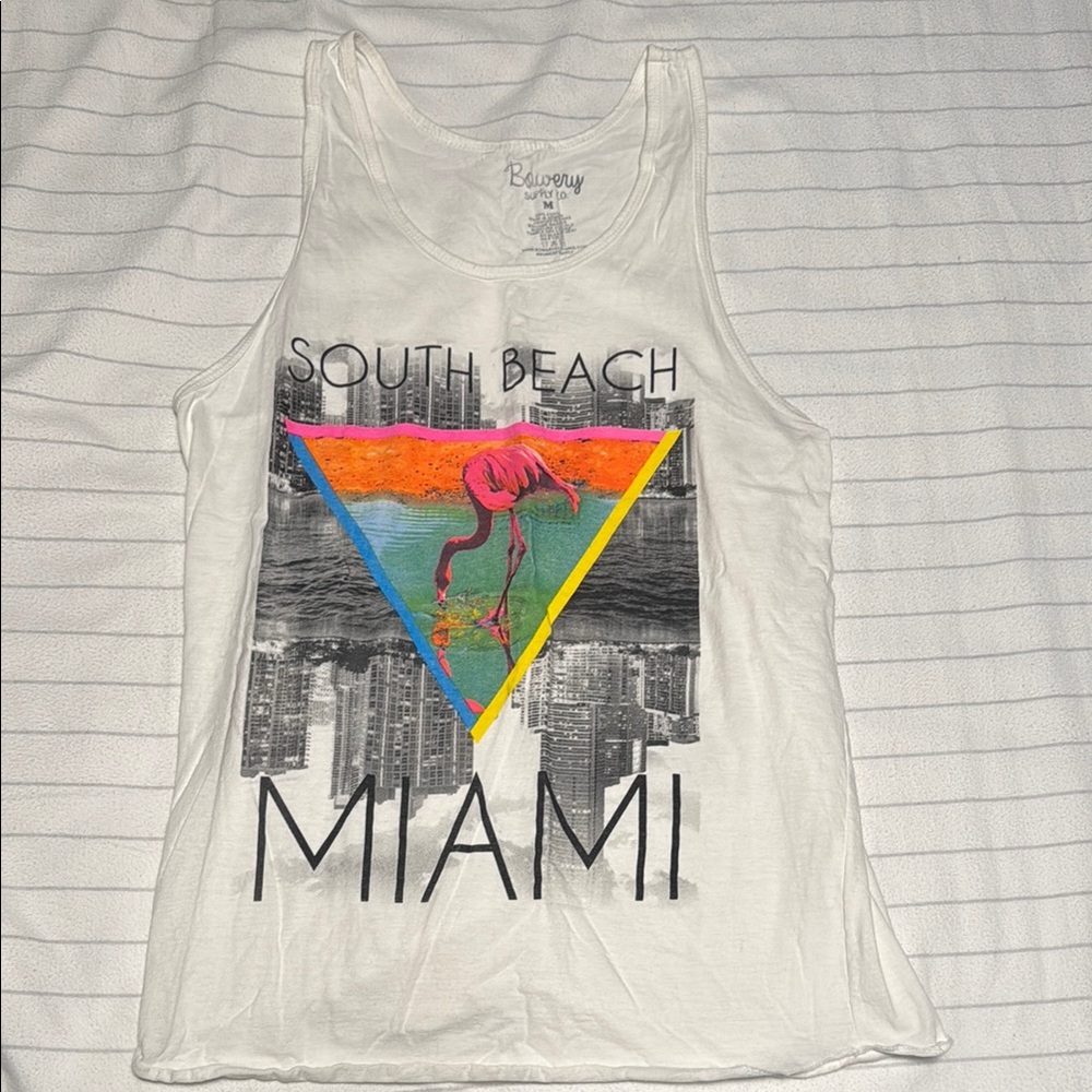 White South Beach Miami Tank Top